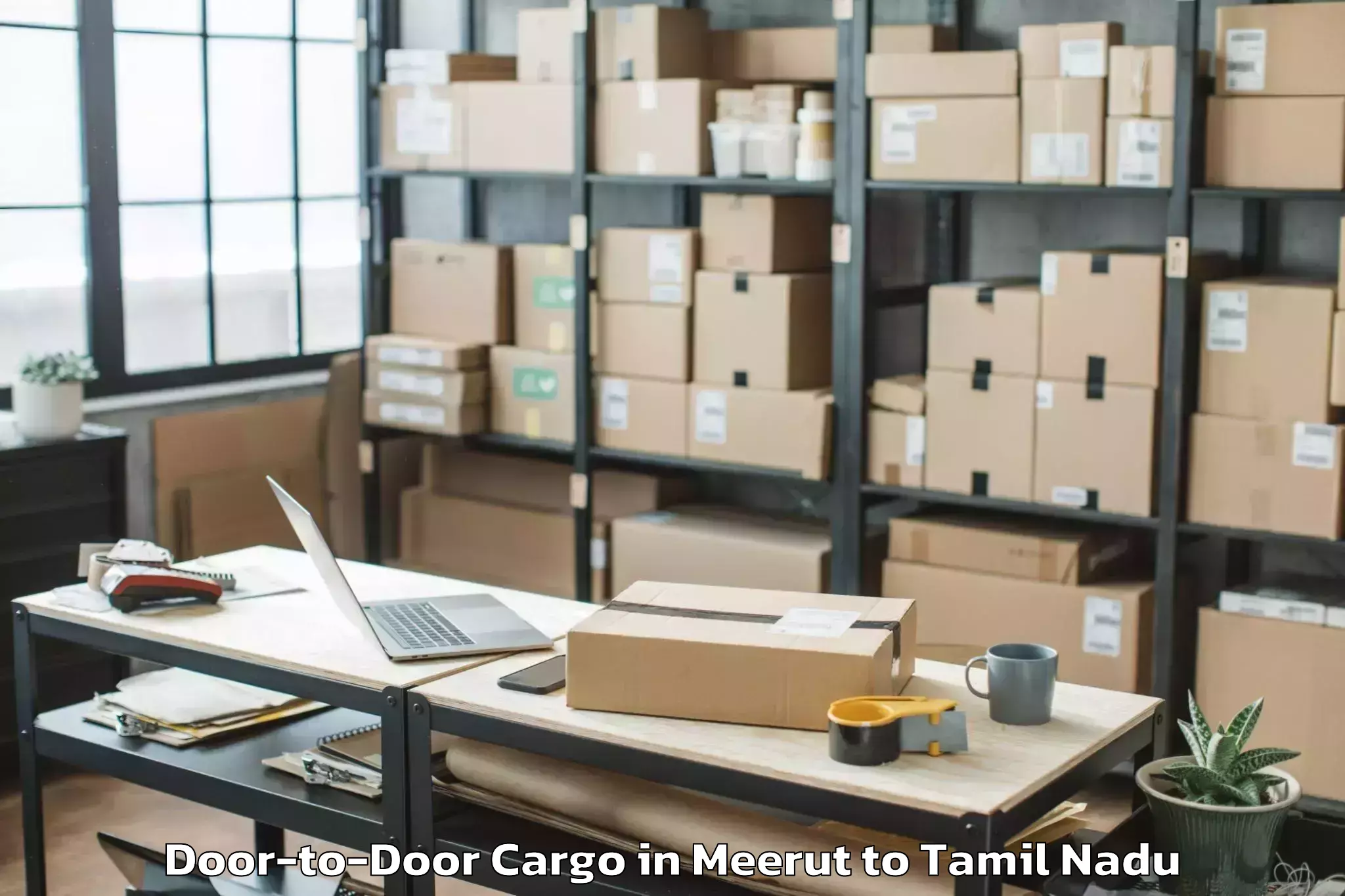 Top Meerut to Vadamadurai Door To Door Cargo Available